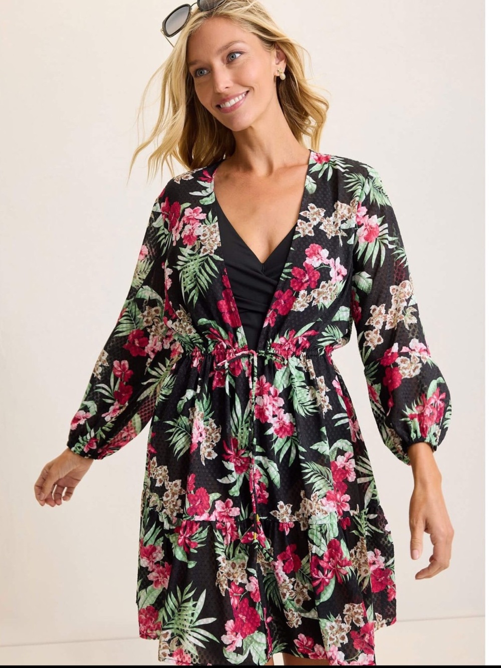 NWT Tommy BAHAMA Lily Cat Open Front Beach Tunic